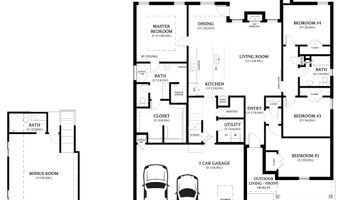 9221 NW 92nd Ter Plan: Blue Spruce Bonus Room 1 Plus, Yukon, OK 73099