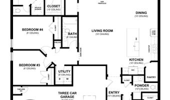 9121 NW 121st Ter Plan: Shiloh Half Bath, Yukon, OK 73099