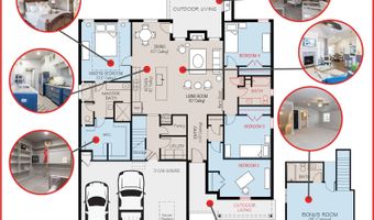 3232 Poppey Ln Plan: Blue Spruce Bonus Room 1 Plus, Edmond, OK 73012