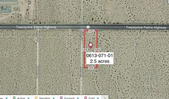 2 5 Acres On Hwy 62 Near Kern Blvd, Twentynine Palms, CA 92277