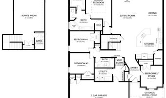 9221 NW 92nd Ter Plan: Mallory Bonus Room, Yukon, OK 73099