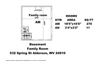 532 Spring St, Alderson, WV 24910