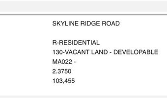 Skyline Ridge Rd. lot 7, Becket, MA 01223