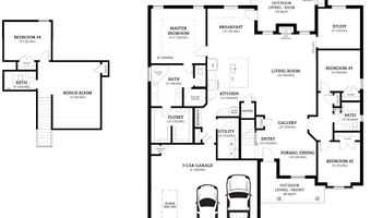 13104 NE 9th St Plan: Cornerstone Bonus Room 2, Choctaw, OK 73020