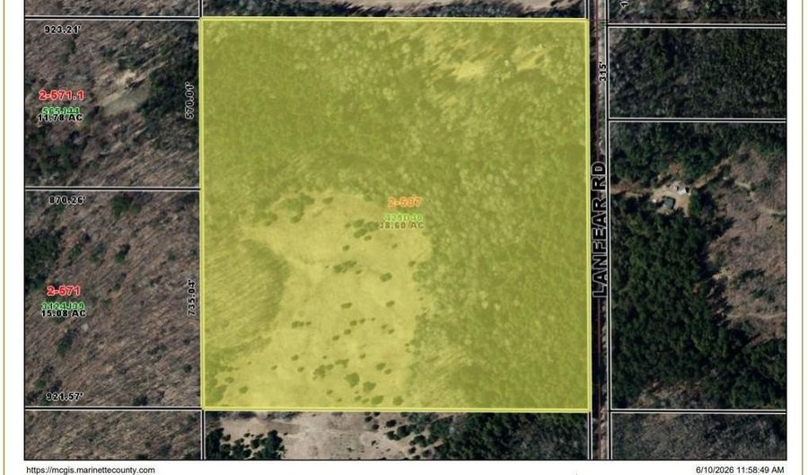N14675 Lanfear Rd, Amberg, WI 54102 - 0 Beds, 0 Bath