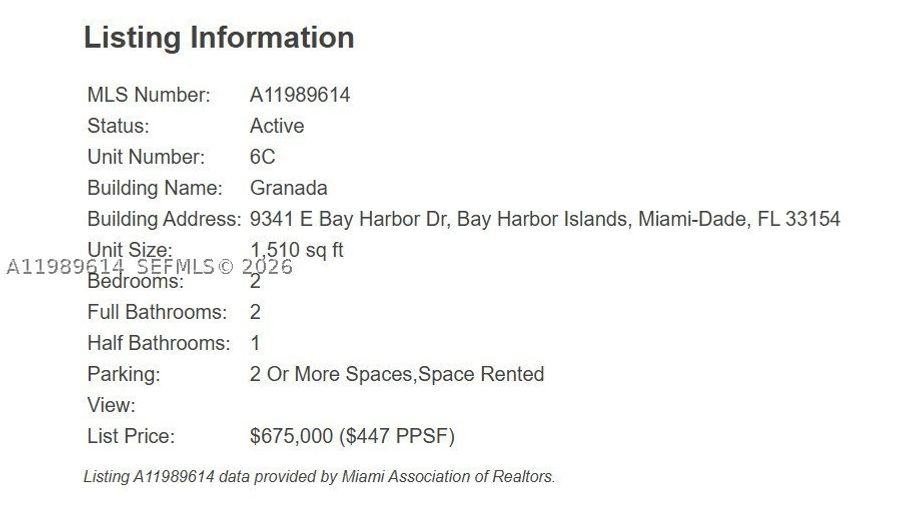9341 E Bay Harbor Dr 6C, Bay Harbor Islands, FL 33154 - 2 Beds, 3 Bath