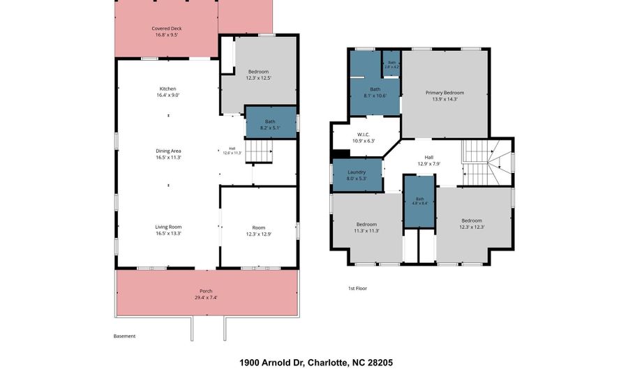 1900 Arnold Dr, Charlotte, NC 28205 - 4 Beds, 3 Bath