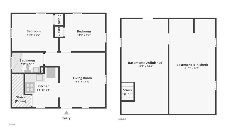 21 W Linwood Ave, Akron, OH 44301 - 2 Beds, 1 Bath