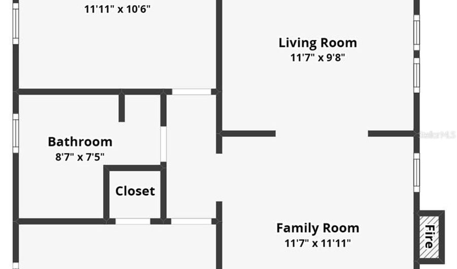 1642 MOUNT VERNON St, Orlando, FL 32803 - 2 Beds, 1 Bath