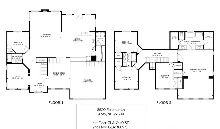 8620 Forester Ln, Apex, NC 27539 - 5 Beds, 4 Bath