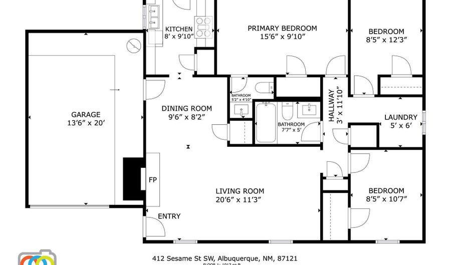 412 SESAME St SW, Albuquerque, NM 87121 - 3 Beds, 2 Bath