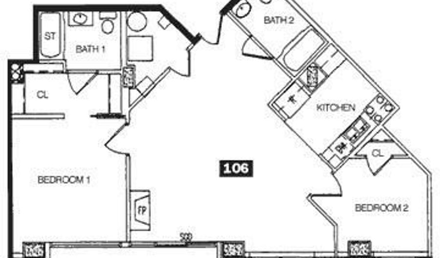 1300 13TH St NW 106, Washington, DC 20005 - 2 Beds, 2 Bath