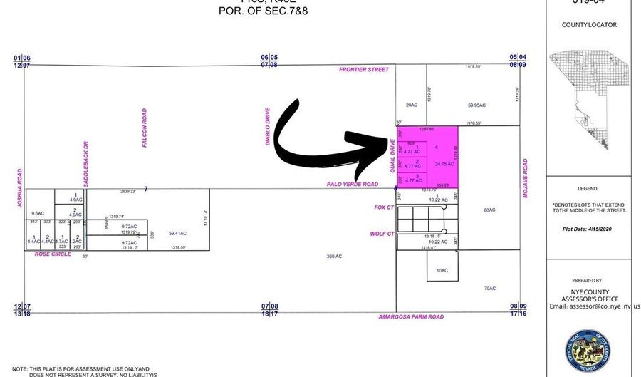 2721 N Quail Dr, Amargosa Valley, NV 89020 - 0 Beds, 0 Bath