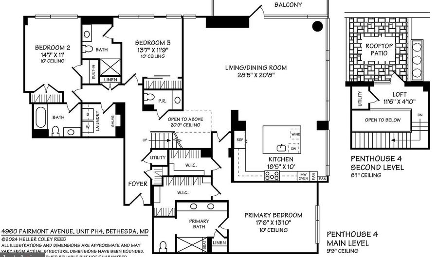 4960 FAIRMONT Ave #PH4, Bethesda, MD 20814 - 3 Beds, 4 Bath