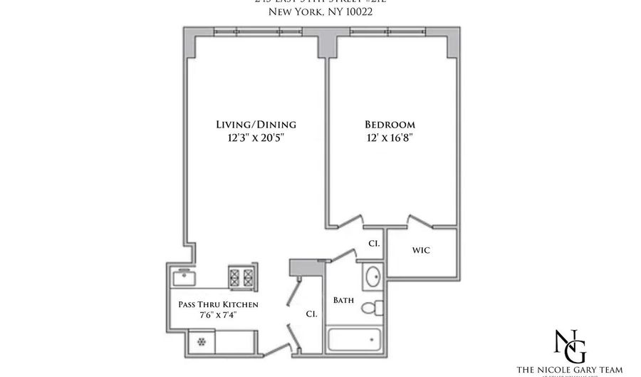 245 E 54th St 21L, New York, NY 10022 - 1 Beds, 1 Bath