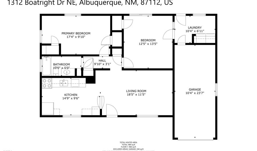 1312 Boatright Dr NE, Albuquerque, NM 87112 - 2 Beds, 1 Bath