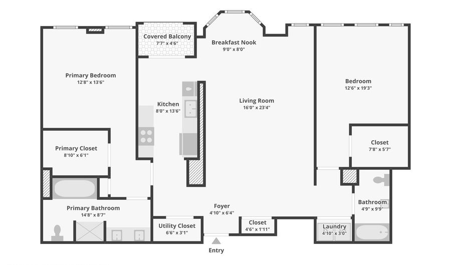 77 S Evergreen Ave 1204, Arlington Heights, IL 60005 - 2 Beds, 2 Bath