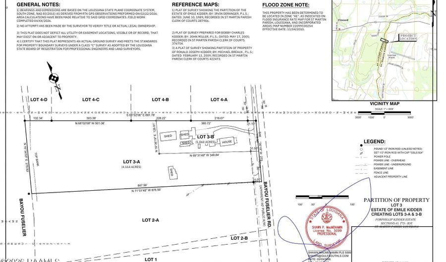 Bayou Fuselier Rd lot 3A, Arnaudville, LA 70512 - 0 Beds, 0 Bath