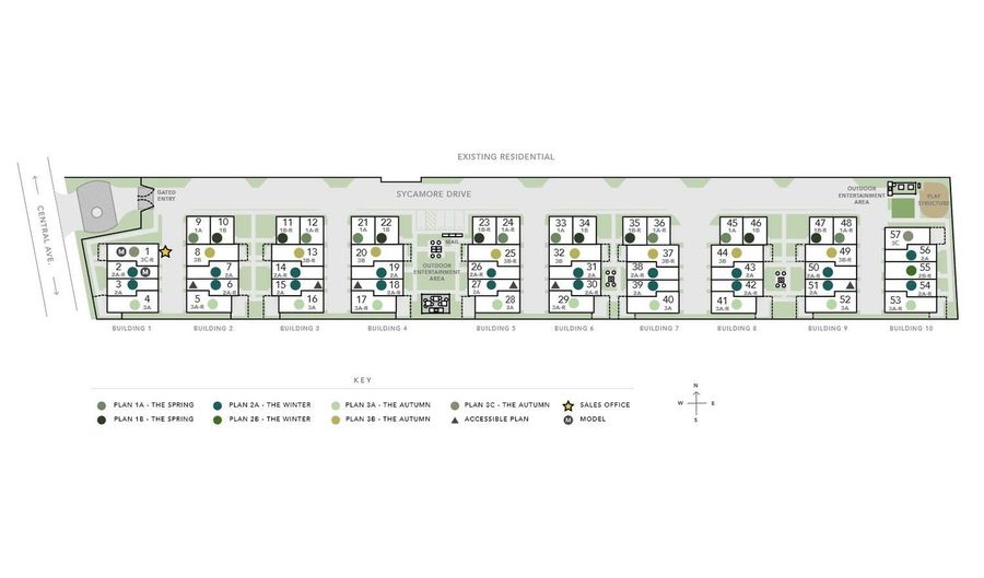 250 N. Central Ave Plan: The Spring, Compton, CA 90220 - 2 Beds, 3 Bath
