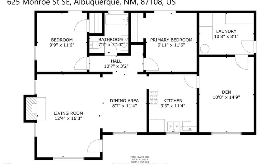 625 E Monroe St SE, Albuquerque, NM 87108 - 2 Beds, 1 Bath