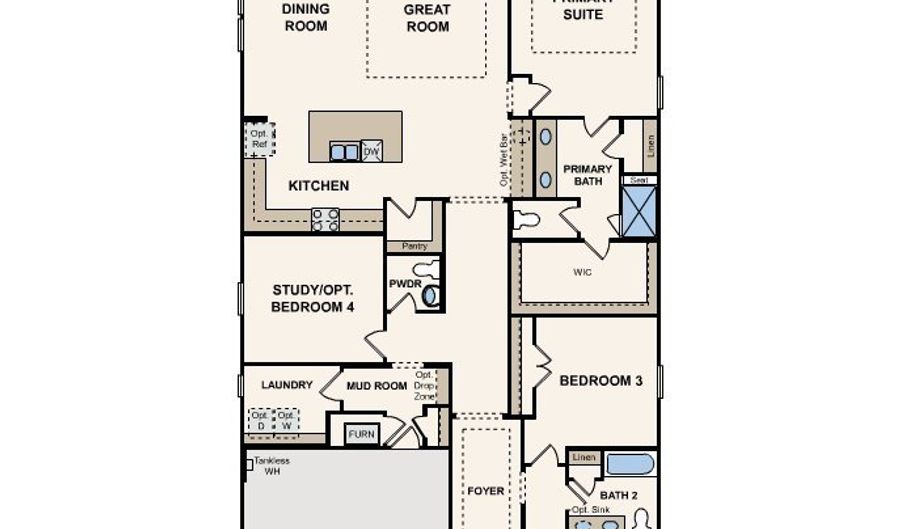 401 Merlot Dr Plan: CARLSBAD, Alvin, TX 77511 - 3 Beds, 3 Bath