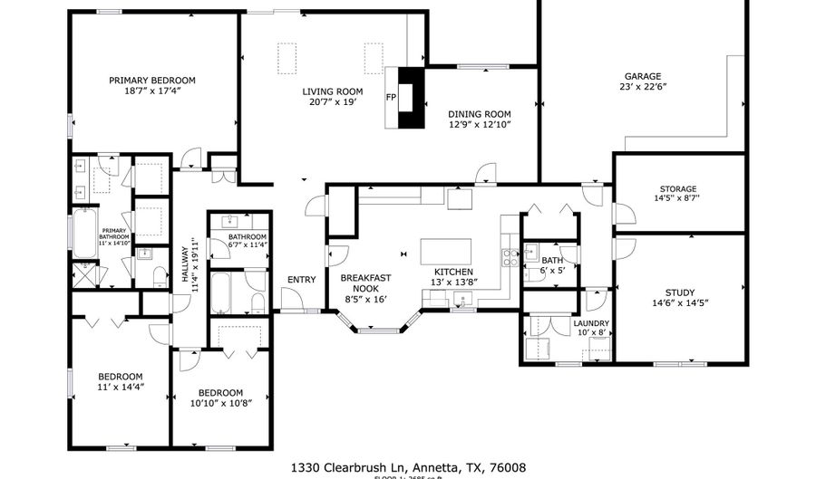 1330 Clearbrush Ln, Aledo, TX 76008 - 3 Beds, 3 Bath