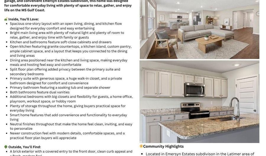 9464 Emersyn Ln, Biloxi, MS 39532 - 4 Beds, 2 Bath