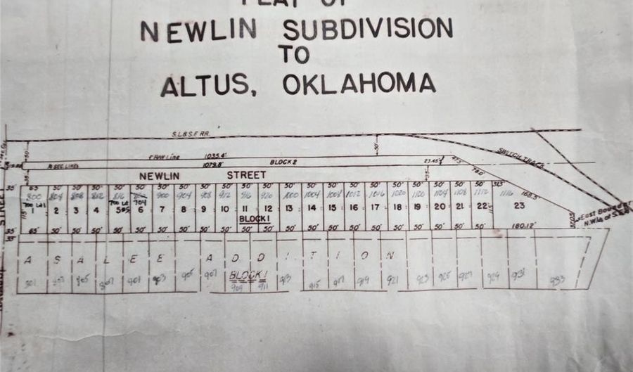 900 NEWLIN Dr, Altus, OK 73521 - 0 Beds, 0 Bath
