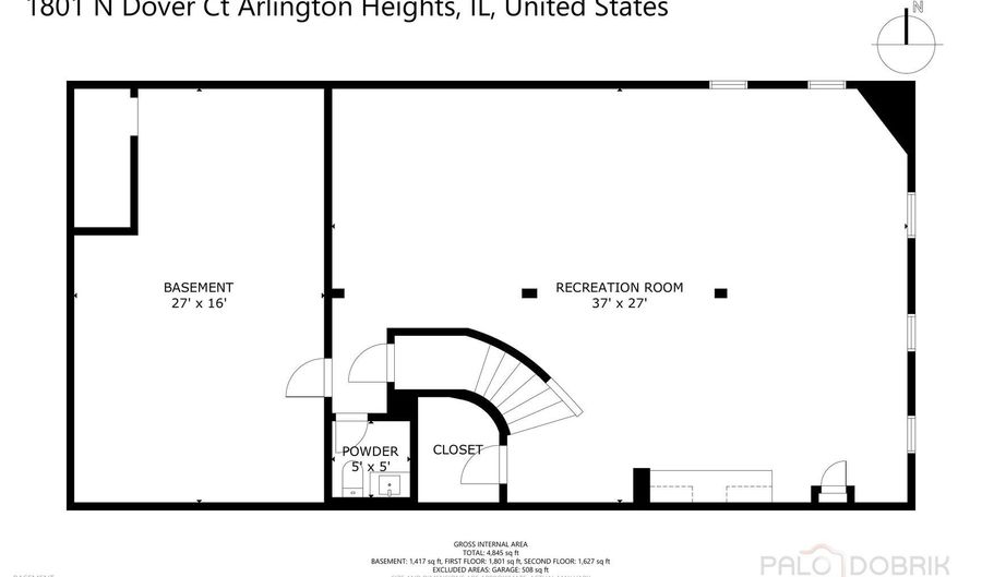 1801 N Dover Ct, Arlington Heights, IL 60004 - 4 Beds, 5 Bath