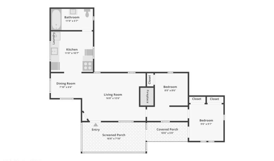 47 Lakeside Dr, Alloway, NJ 07461 - 2 Beds, 1 Bath