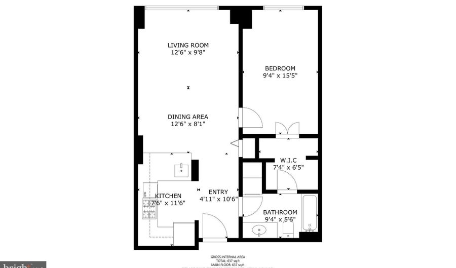 7111 WOODMONT Ave 108, Bethesda, MD 20815 - 1 Beds, 1 Bath