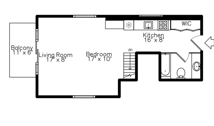 921 E Huron St 6, Ann Arbor, MI 48104 - 1 Beds, 1 Bath
