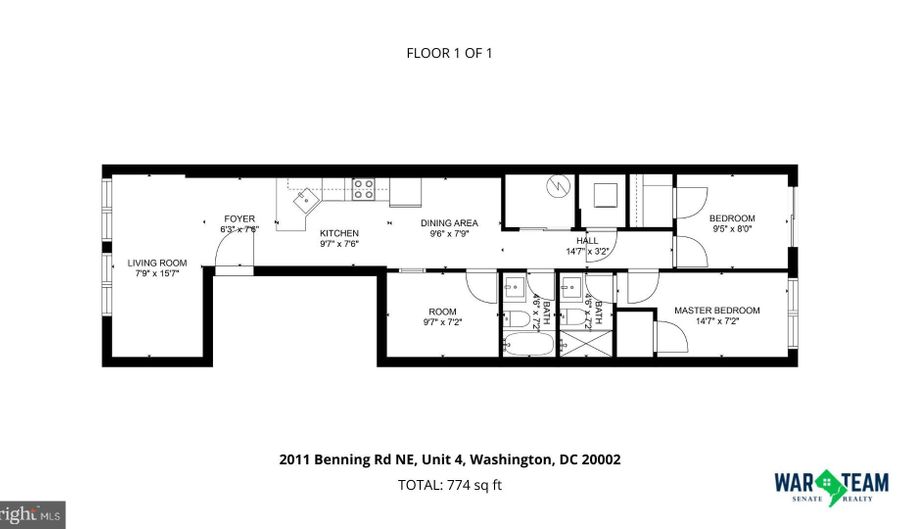 2011 BENNING Rd NE 4, Washington, DC 20002 - 3 Beds, 2 Bath
