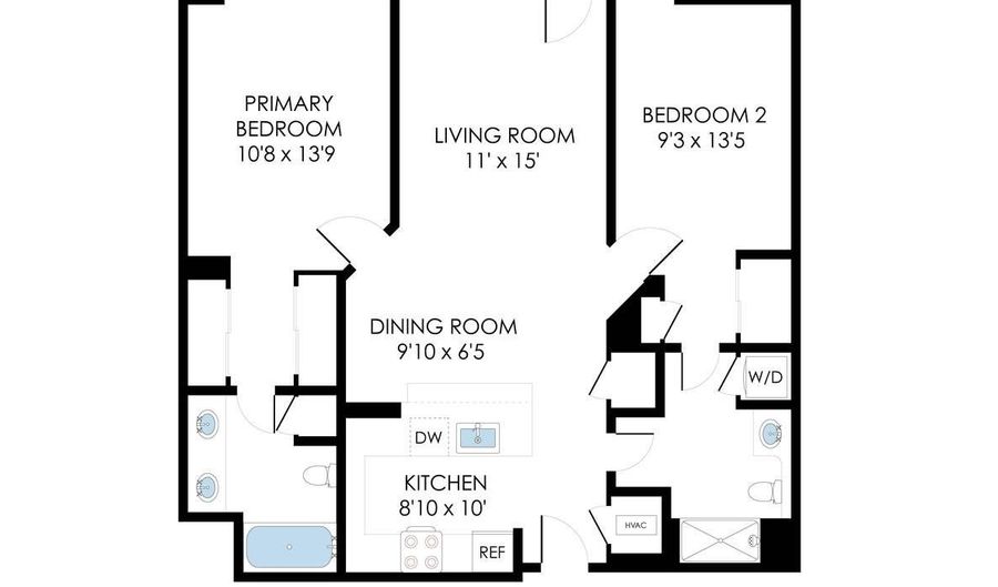 1045 N UTAH St 2-608, Arlington, VA 22201 - 2 Beds, 2 Bath