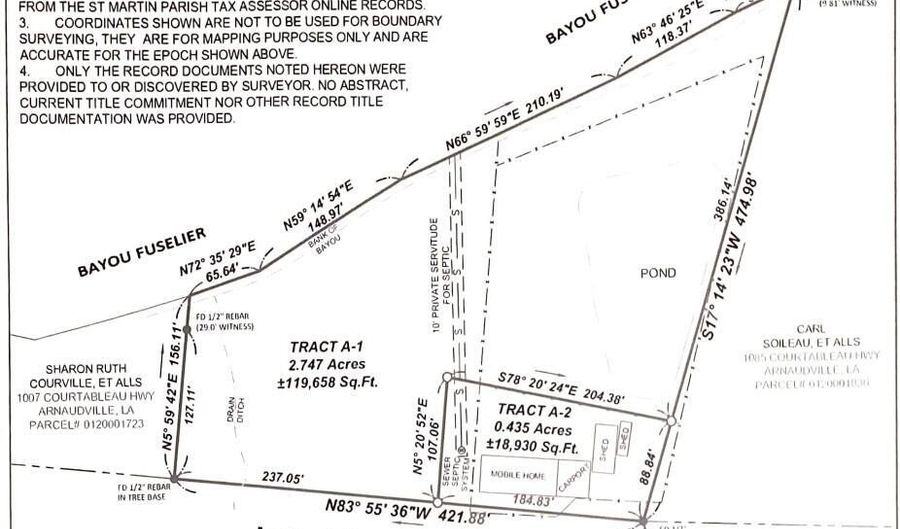 Tbd Courtableau Highway, Arnaudville, LA 70512 - 0 Beds, 0 Bath