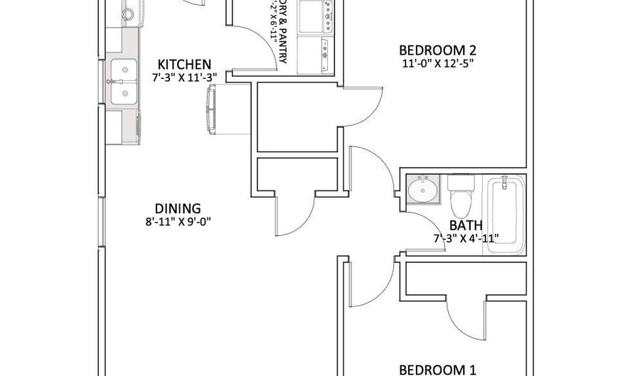 824 Serenus Way, Arcadia, SC 29320 - 2 Beds, 1 Bath