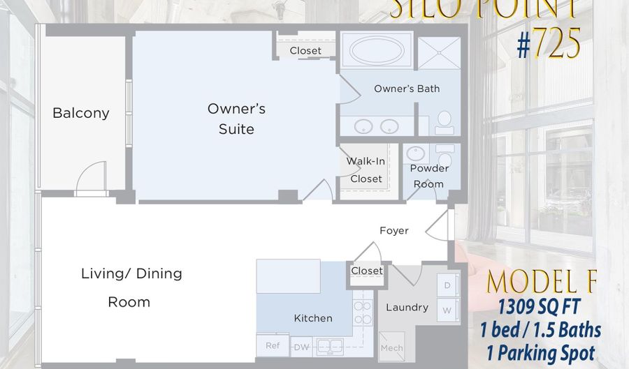 1200 STEUART St 725, Baltimore, MD 21230 - 1 Beds, 2 Bath