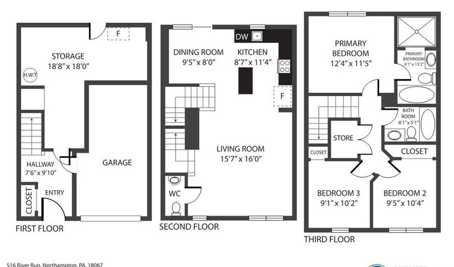 516 River Run, Allen, PA 18067 - 3 Beds, 3 Bath