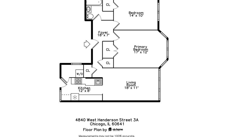 4840 W Henderson St 3A, Chicago, IL 60641 - 2 Beds, 1 Bath