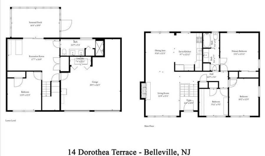 14 Dorothea Ter, Belleville, NJ 07109 - 4 Beds, 2 Bath