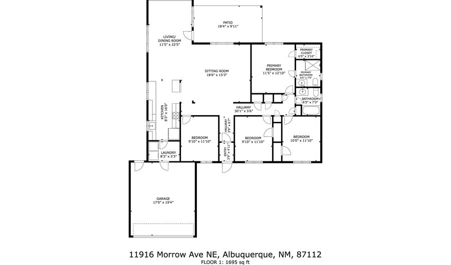 11916 Morrow Ave NE, Albuquerque, NM 87112 - 4 Beds, 2 Bath