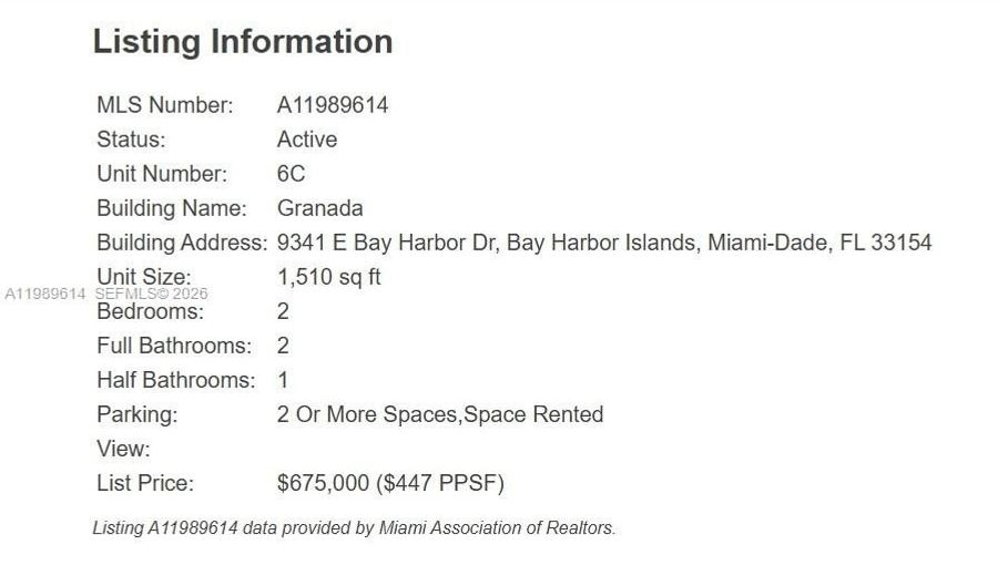 9341 E Bay Harbor Dr 6C, Bay Harbor Islands, FL 33154 - 2 Beds, 3 Bath