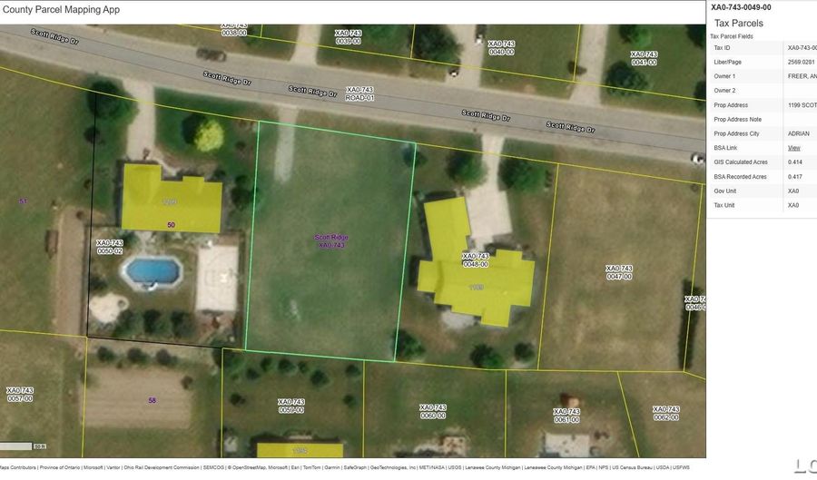 1199 Scott Ridge Dr, Adrian, MI 49221 - 0 Beds, 0 Bath