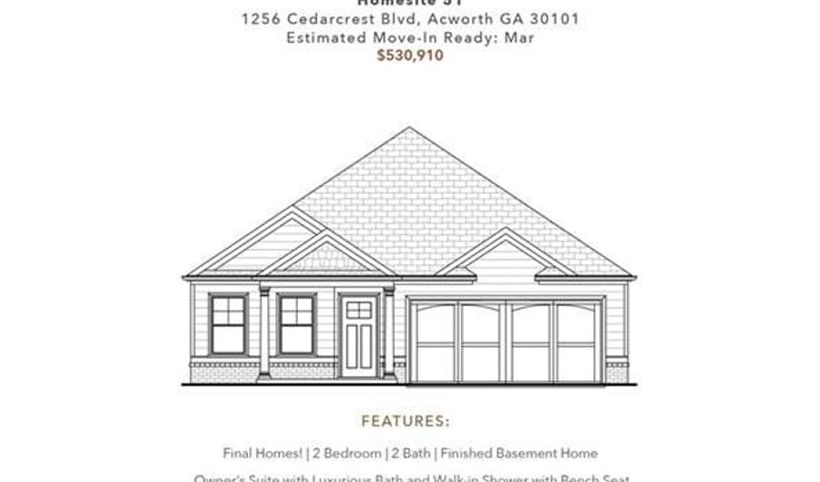 1256 Cedarcrest Blvd, Acworth, GA 30101 - 3 Beds, 3 Bath