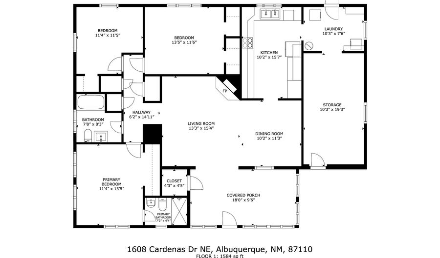 1608 Cardenas Dr NE, Albuquerque, NM 87110 - 3 Beds, 2 Bath