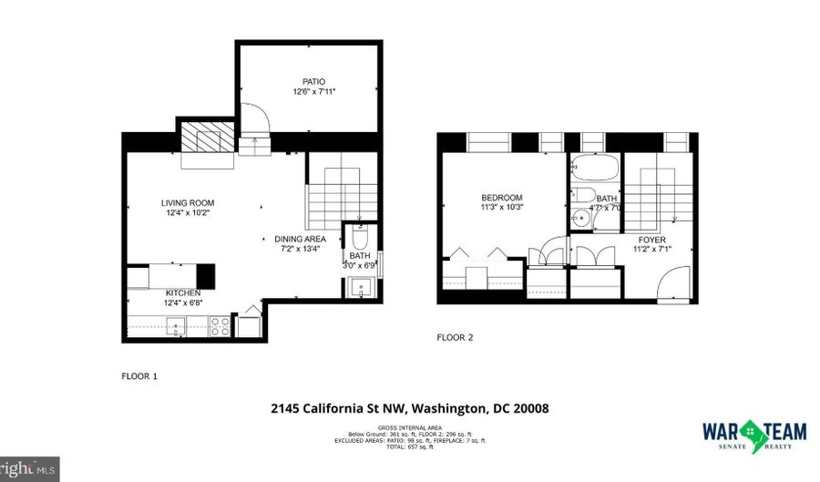 2145 CALIFORNIA St NW 102, Washington, DC 20008 - 1 Beds, 2 Bath