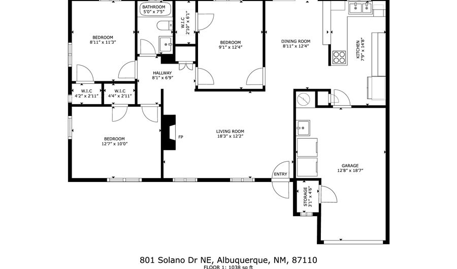 801 Solano Dr NE, Albuquerque, NM 87110 - 3 Beds, 1 Bath