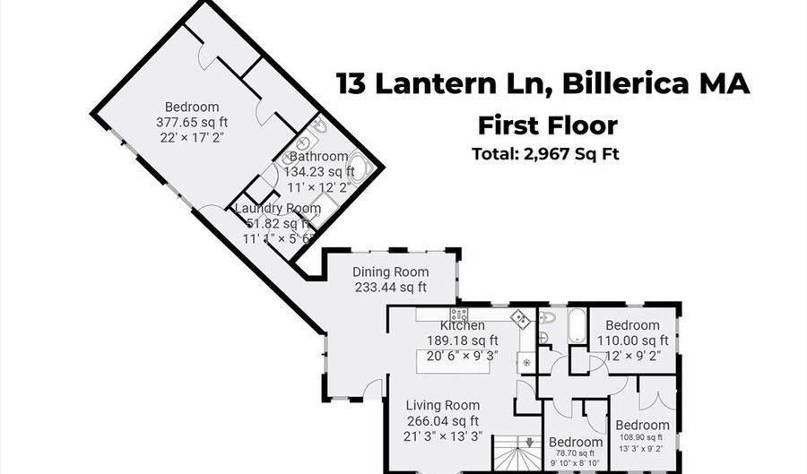 13 Lantern Ln, Billerica, MA 01821 - 4 Beds, 3 Bath