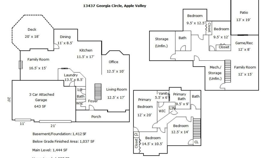 13437 Georgia Cir, Apple Valley, MN 55124 - 5 Beds, 4 Bath