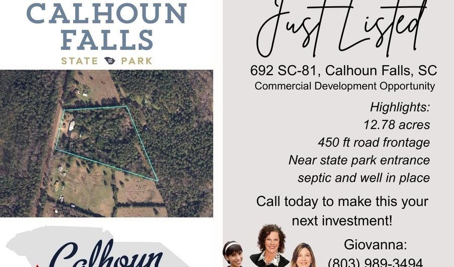 692 Hwy 81, Calhoun Falls, SC 29628 - 0 Beds, 0 Bath